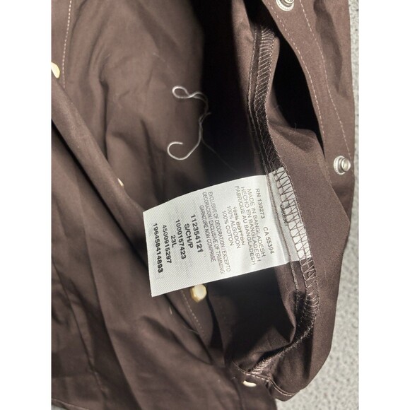 WRANGLER x YELLOW ROSE by Kendra Scott Rodeo Shirt Women M Brown Studded Western - Picture 10 of 12